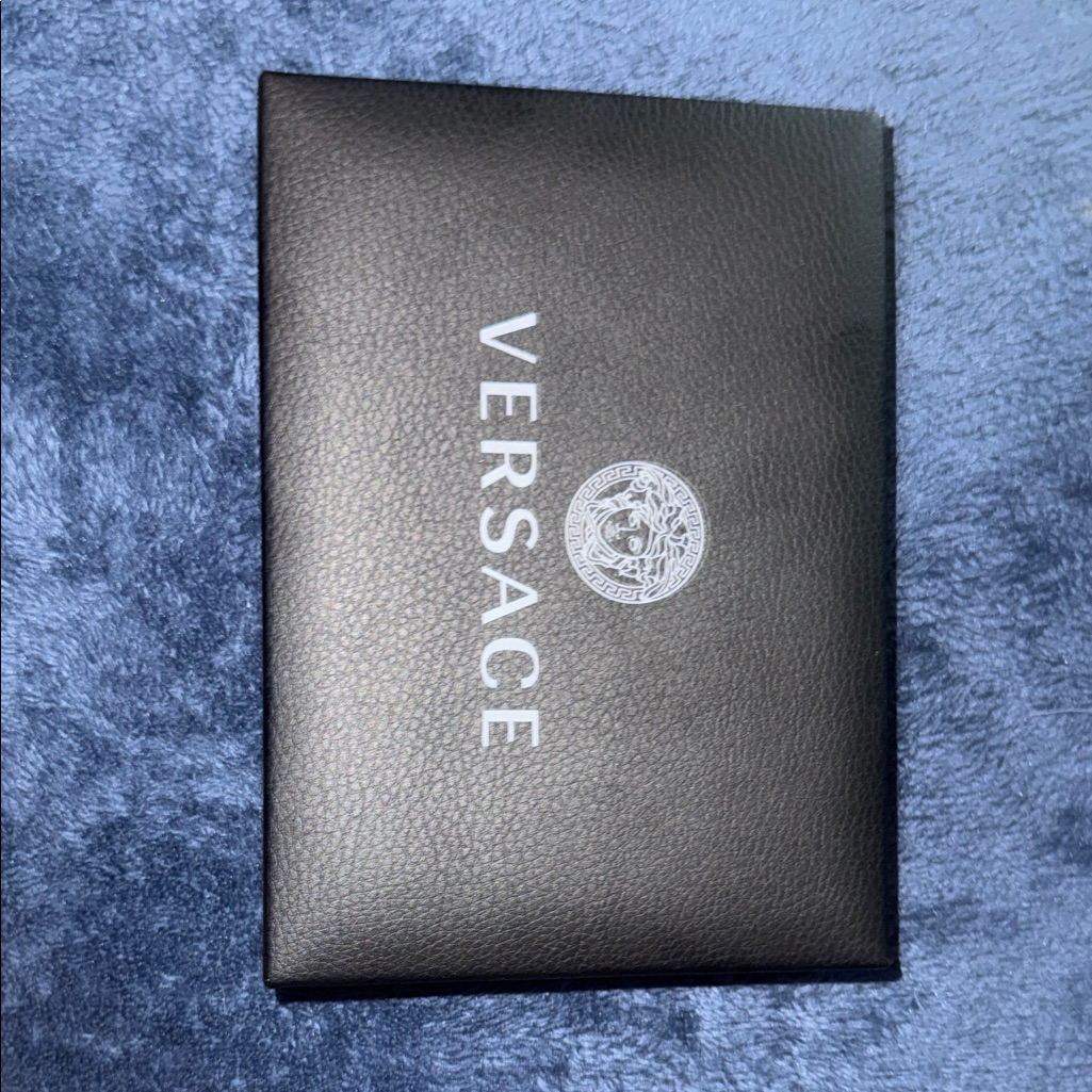 Versace Black Metal And Leather Chain